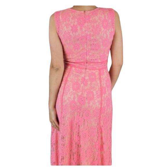 Andree pink Lace maxi bodycon dress women's small - Picture 2 of 3